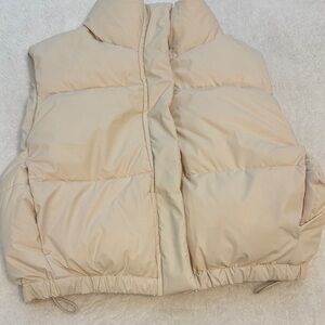 Love Tree Ivory Puffer Vest